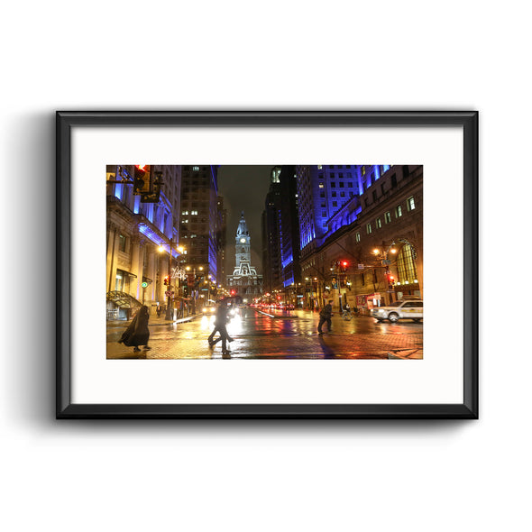 "Season of Light" on South Broad Street, Framed Print with Mat