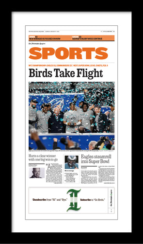 Reprint of Sports Section Page in The Philadelphia Inquirer: 1/27/25 - Birds Win 2025 NFC Championship Game