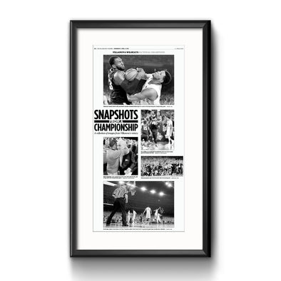 2016 Villanova NCAA Champs Commemorative Page - "Snapshots" Framed with Mat