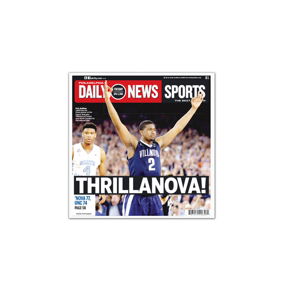 "Thrillanova!" - Daily News, Unframed Reprint