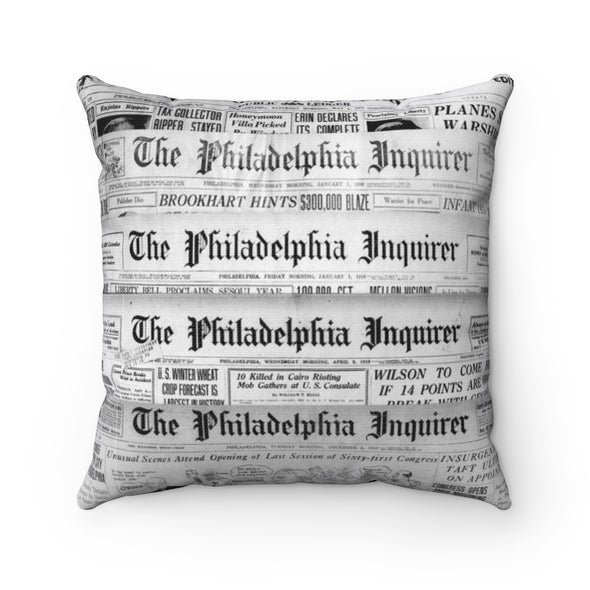 Philadelphia Inquirer Newspaper Pillow