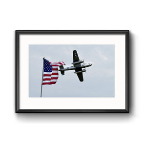American Air Show, Larry Kelley 1944 B-25J Bomber, "the Panchito" Framed Print with Mat, by Tom Gralish