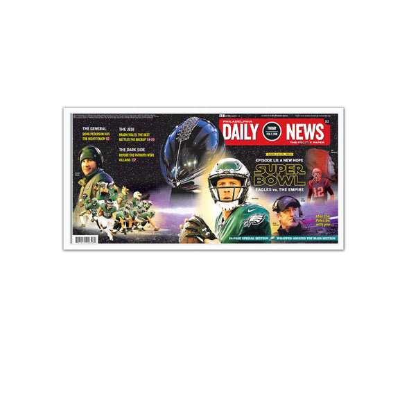 Daily News Sports Page, February 2, 2018 - Philadelphia Eagles Unframed Reprint