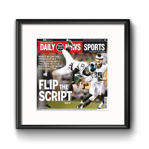Daily News Sports Commemorative Page - Flip the Script Framed Print with Mat
