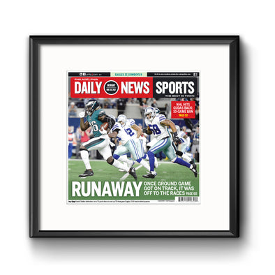 Daily News Sports Commemorative Page - "Runaway" Framed Print with Mat