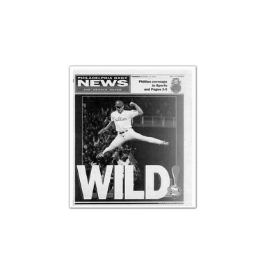 Daily News Sports Commemorative Page - "Wild" Phillies, Unframed Print