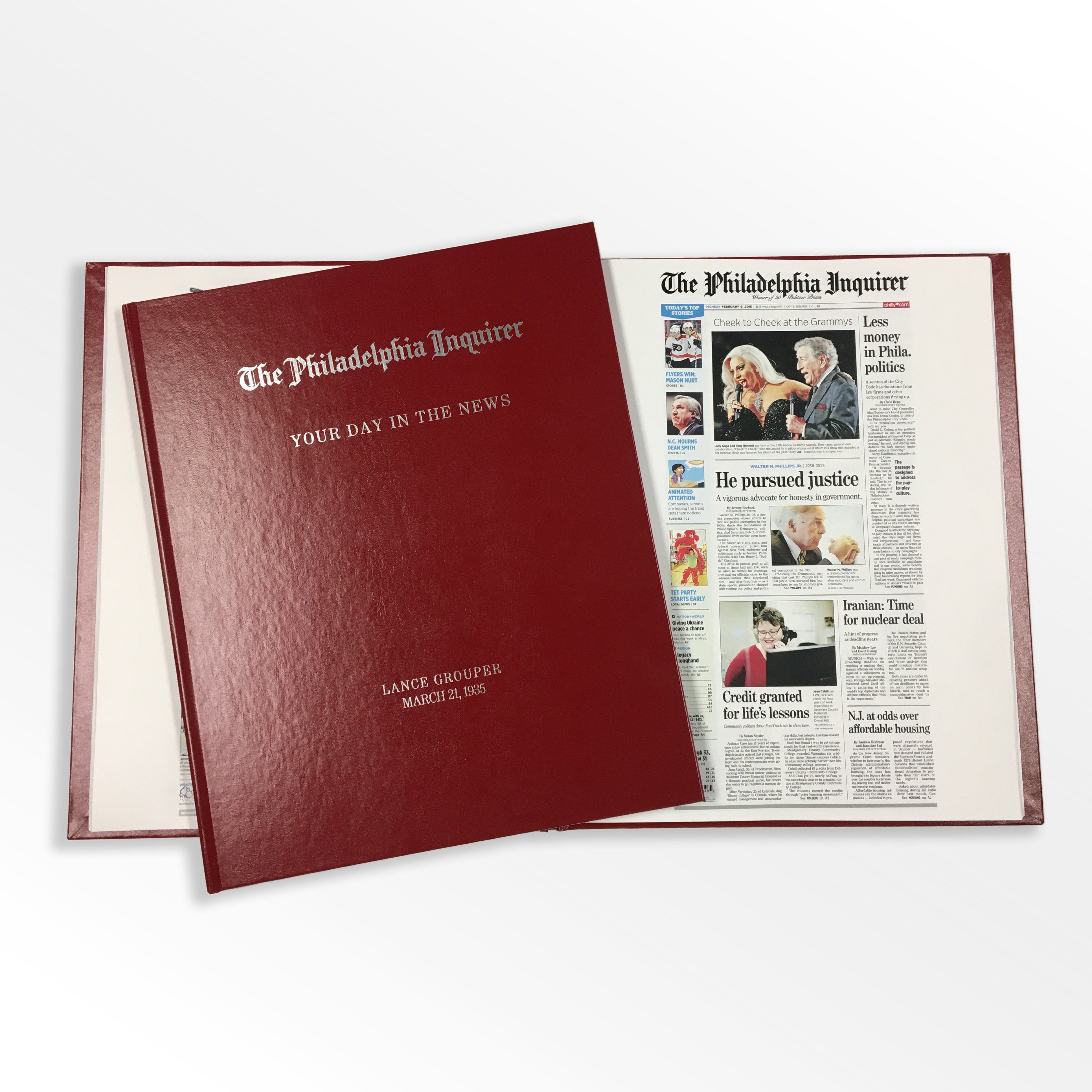 New York Times Custom Anniversary Book, personalized anniversary gift