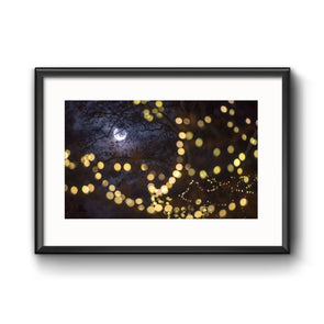 Supermoon over Franklin Square, Framed Print with Mat