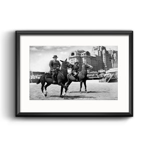 Atlantic City on Horseback, 1939 Framed Print with Mat