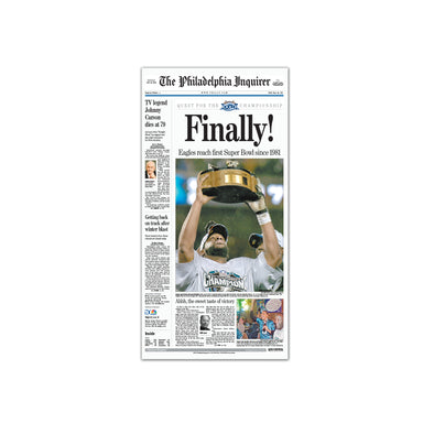 Inquirer Sports Commemorative Page - 2005 Win Unframed Print