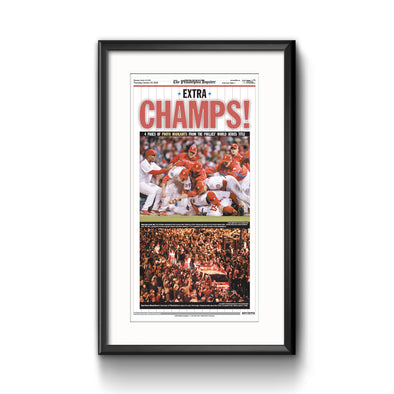 Inquirer Sports Commemorative Page - 2008 World Series Champs Framed Print with Mat