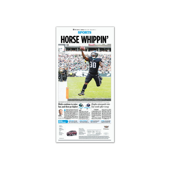 Inquirer Sports Commemorative Page - Sports "Horse Whippin'" Unframed Print
