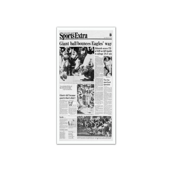 Inquirer Sports Commemorative Page - 1988 Sports Extra Unframed Print
