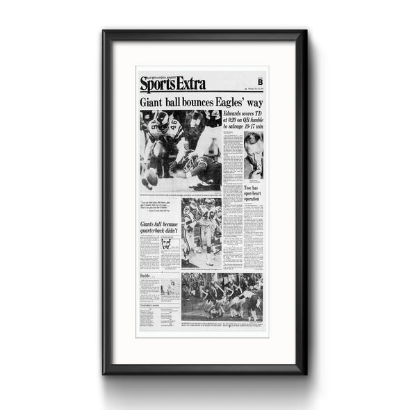 Inquirer Sports Commemorative Page - 1988 Sports Extra Framed with Mat