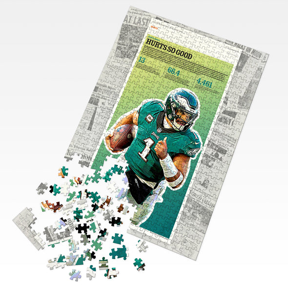 Inquirer 'Birds on a Mission' Series Reprint Puzzle featuring Jalen Hurts