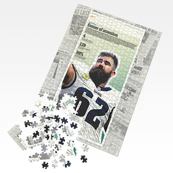 Inquirer 'Birds on a Mission' Series Reprint Puzzle featuring Jason Kelce