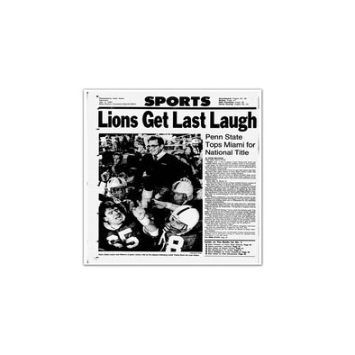 "Lions Get Last Laugh" Penn State National Title Daily News Unframed Print