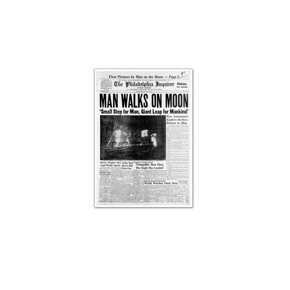 Man Walks on Moon Unframed Print