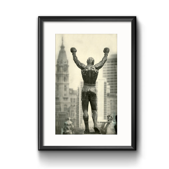 "The Rocky Statue", Framed Print with Mat