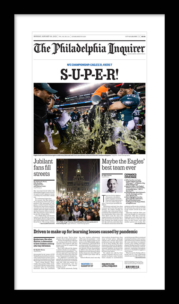 Reprint of Sports Section in The Philadelphia Inquirer: 1/22/23 - Bird –  The Inquirer Store
