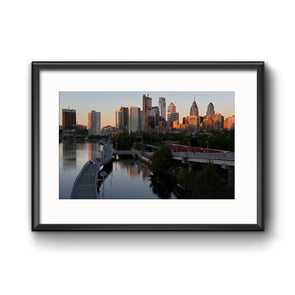 "View from South Street Bridge", Framed Print with Mat